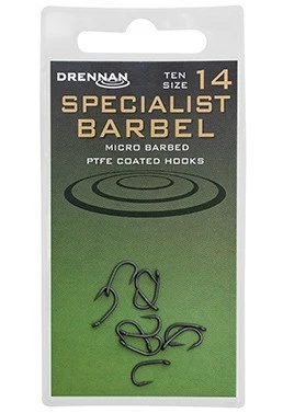 Drennan Super Specialist Barbel Barbed Eyed Hooks 3 Drennan Super Specialist Barbel Barbed Eyed Hooks