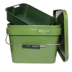 Lemco Green Square Bucket 10 Litres With Tray
