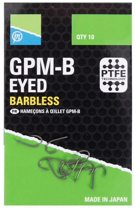 Preston Innovations GPM-B Barbless Eyed Hooks 3 Preston Innovations GPM-B Barbless Eyed Hooks
