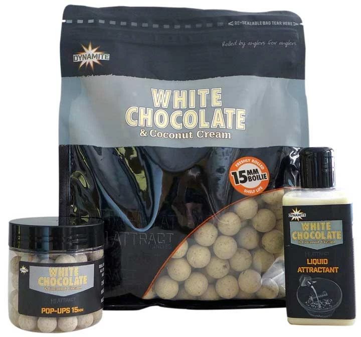 Dynamite Baits White Chocolate & Coconut Cream Boilies 1kg 3 Dynamite Baits White Chocolate & Coconut Cream Boilies 1kg