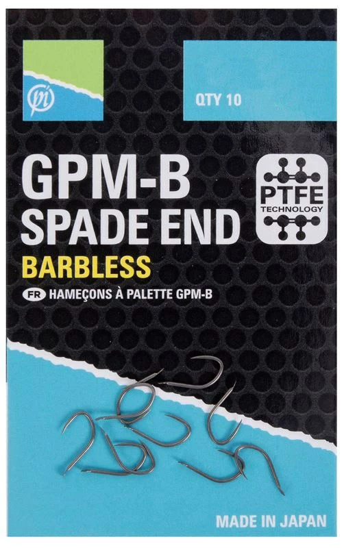 Preston Innovations GPM-B Barbless Spade End Hooks 3 Preston Innovations GPM-B Barbless Spade End Hooks