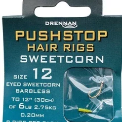 Drennan Pushstop Hair Rigs Sweetcorn