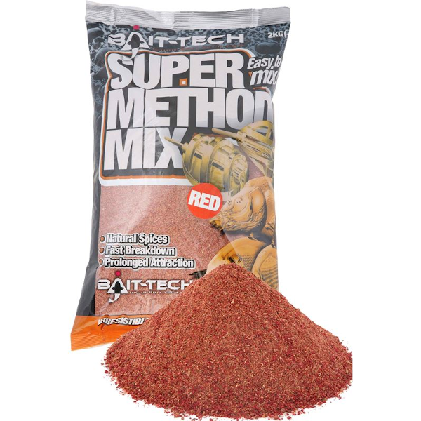 Bait-Tech Super Method Mix Red Groundbait 2kg 3 Bait-Tech Super Method Mix Red Groundbait 2kg