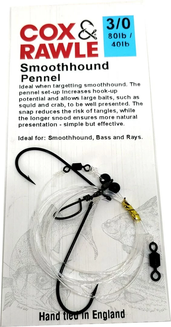 Cox & Rawle Smoothhound Pennel Rig 3/0 3 Cox & Rawle Smoothhound Pennel Rig 3/0
