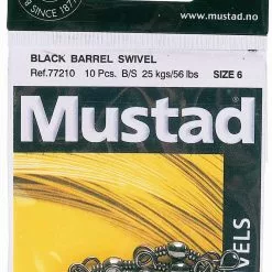 Mustad Black Barrel Swivels (77210) -Game Fishing Shop G7405Black20Barrel20Swivels