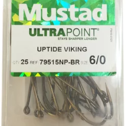 Mustad (BOX) 79515NP-BR Uptide Viking Hooks