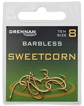 Drennan Sweetcorn Barbless Eyed Hooks 3 Drennan Sweetcorn Barbless Eyed Hooks