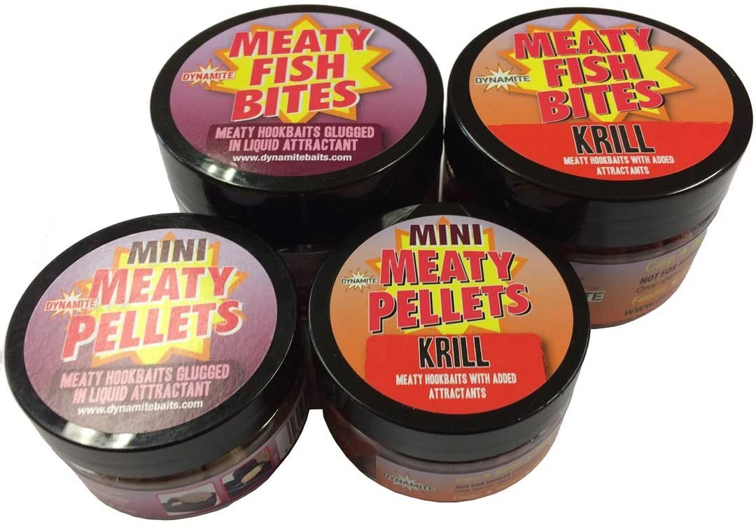 Dynamite Baits Meaty Bites & Pellets 3 Dynamite Baits Meaty Bites & Pellets