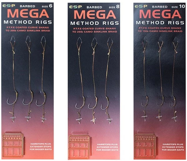 ESP Mega Method Rigs Barbless 3 ESP Mega Method Rigs Barbless