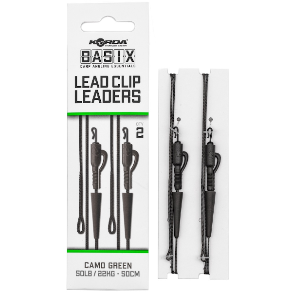 Korda Basix Lead Clip Leaders 3 Korda Basix Lead Clip Leaders
