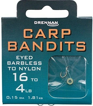 Drennan Bandits Carp Barbless Banded Hair Rigs 3 Drennan Bandits Carp Barbless Banded Hair Rigs