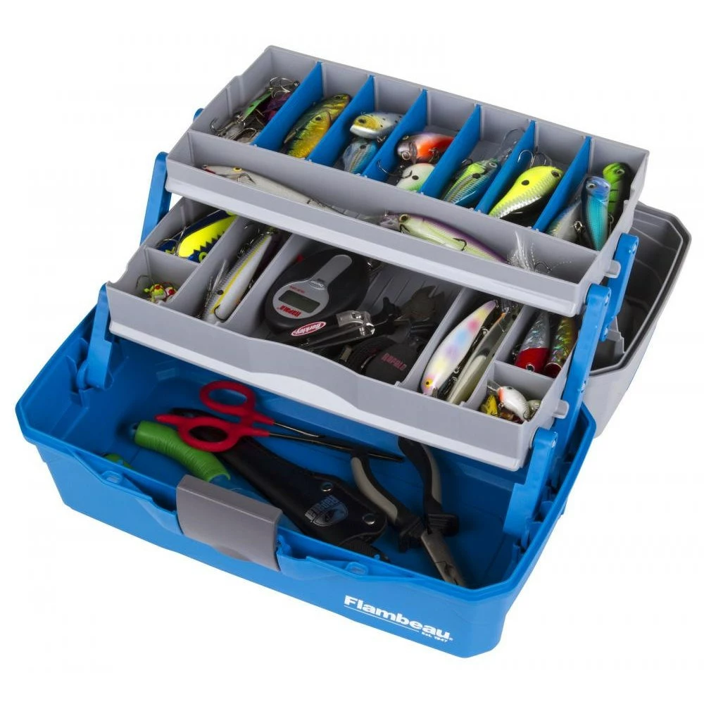 Flambeau Outdoors Flambeau 2 Tray Tackle Box 3 Flambeau Outdoors Flambeau 2 Tray Tackle Box