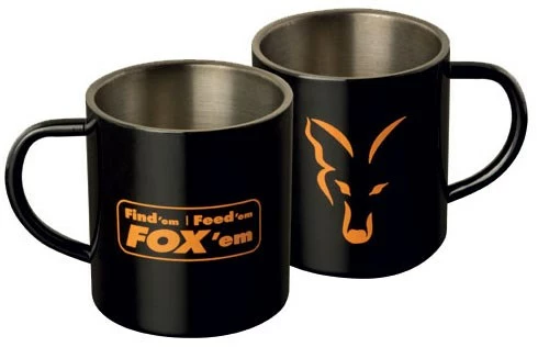 Fox Stainless Steel Black Mug 3 Fox Stainless Steel Black Mug