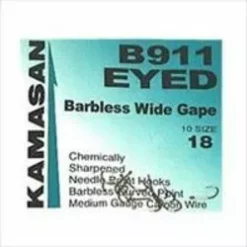 Kamasan B911 Wide Gape Barbless Eyed Hooks -Game Fishing Shop mojz5l1b636099815911849040