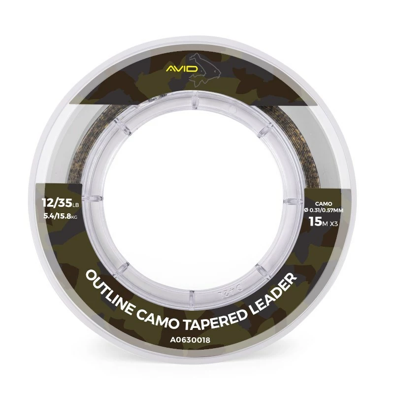 Avid Carp Outline Camo Tapered Leaders 3 Avid Carp Outline Camo Tapered Leaders