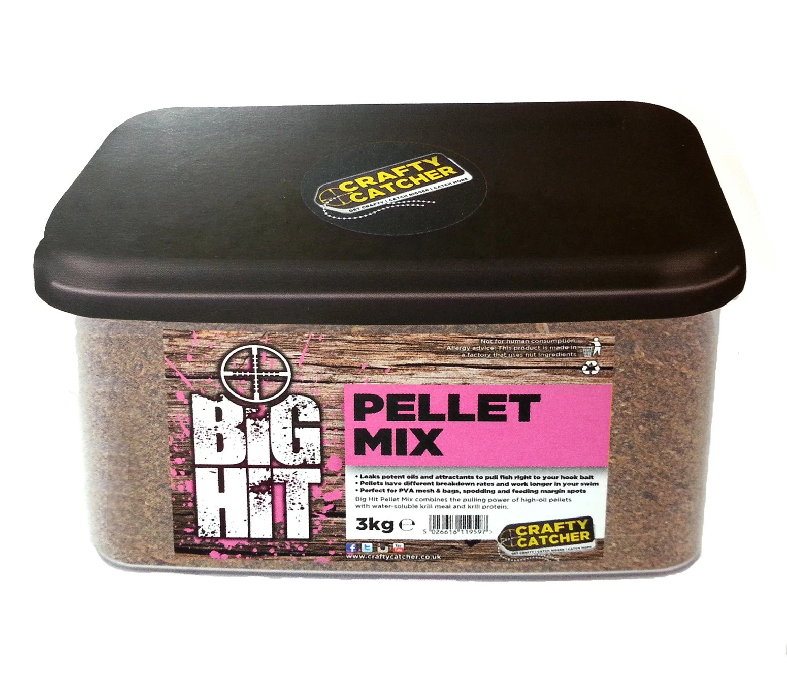 Crafty Catcher Big Hit Pellet Mix 3kg 3 Crafty Catcher Big Hit Pellet Mix 3kg
