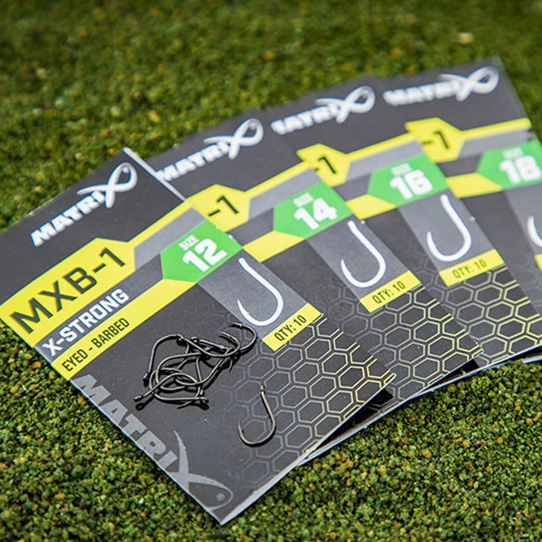 Matrix MXB-1 X-Strong Eyed Barbed Hooks 3 Matrix MXB-1 X-Strong Eyed Barbed Hooks