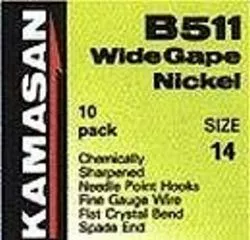 Kamasan B511 Wide Gape Nickel Barbed Spade Hooks 4 Kamasan B511 Wide Gape Nickel Barbed Spade Hooks - Image 2