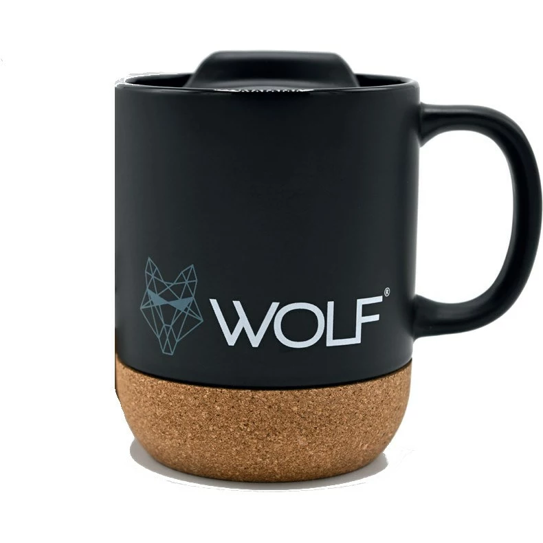 Wolf International Wolf Black Ceramic Mug 3 Wolf International Wolf Black Ceramic Mug