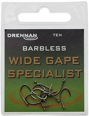 Drennan Wide Gape Specialist Barbless Eyed Hooks 3 Drennan Wide Gape Specialist Barbless Eyed Hooks
