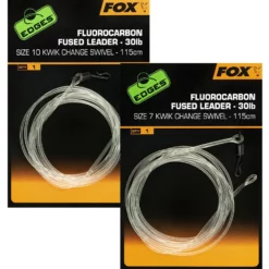 Fox Edges Fluorocarbon Fused Leader Kwik Change Swivel