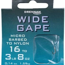Drennan Hooks To Nylon Barbed Wide Gape
