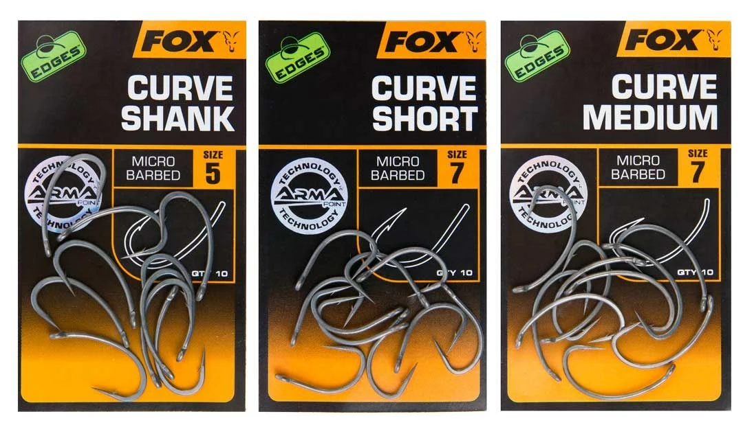 Fox Edges Armapoint Curve Shank Hooks 3 Fox Edges Armapoint Curve Shank Hooks